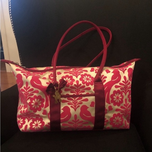 Pink Burnout Velvet Duffel Bag -Transversion - Picture 2 of 2